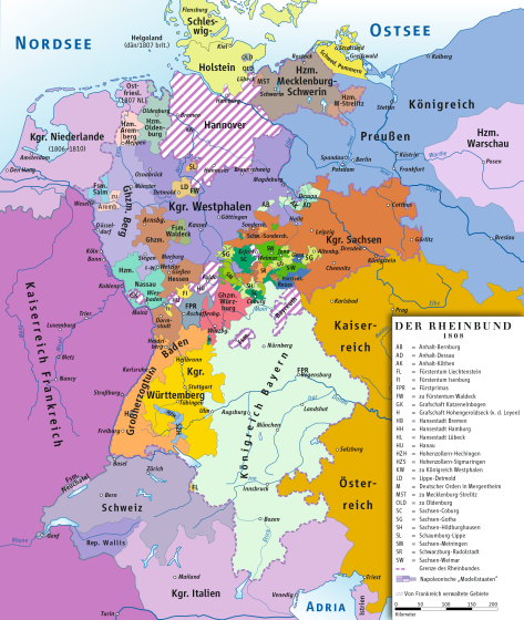 Rheinbund_1808,_political_map